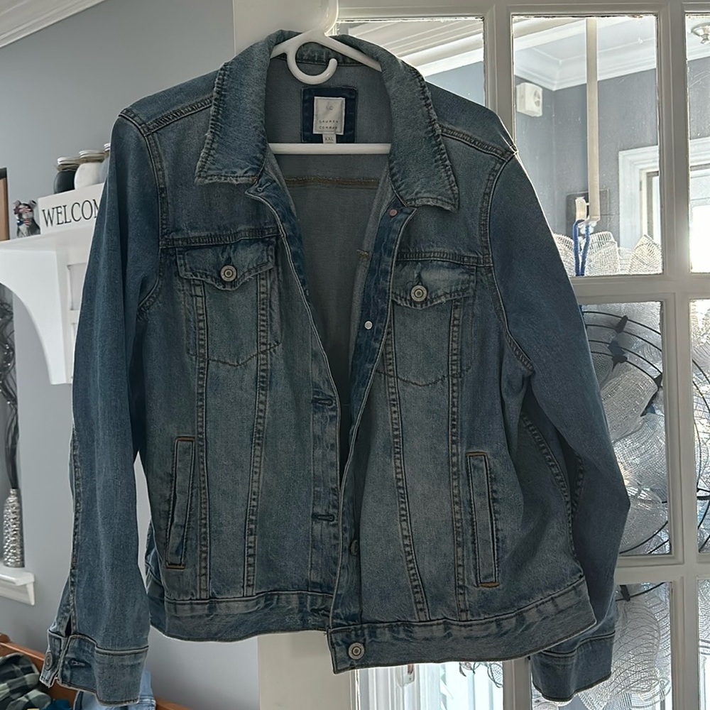 Lauren Conrad light blue denim jacket size xxl
